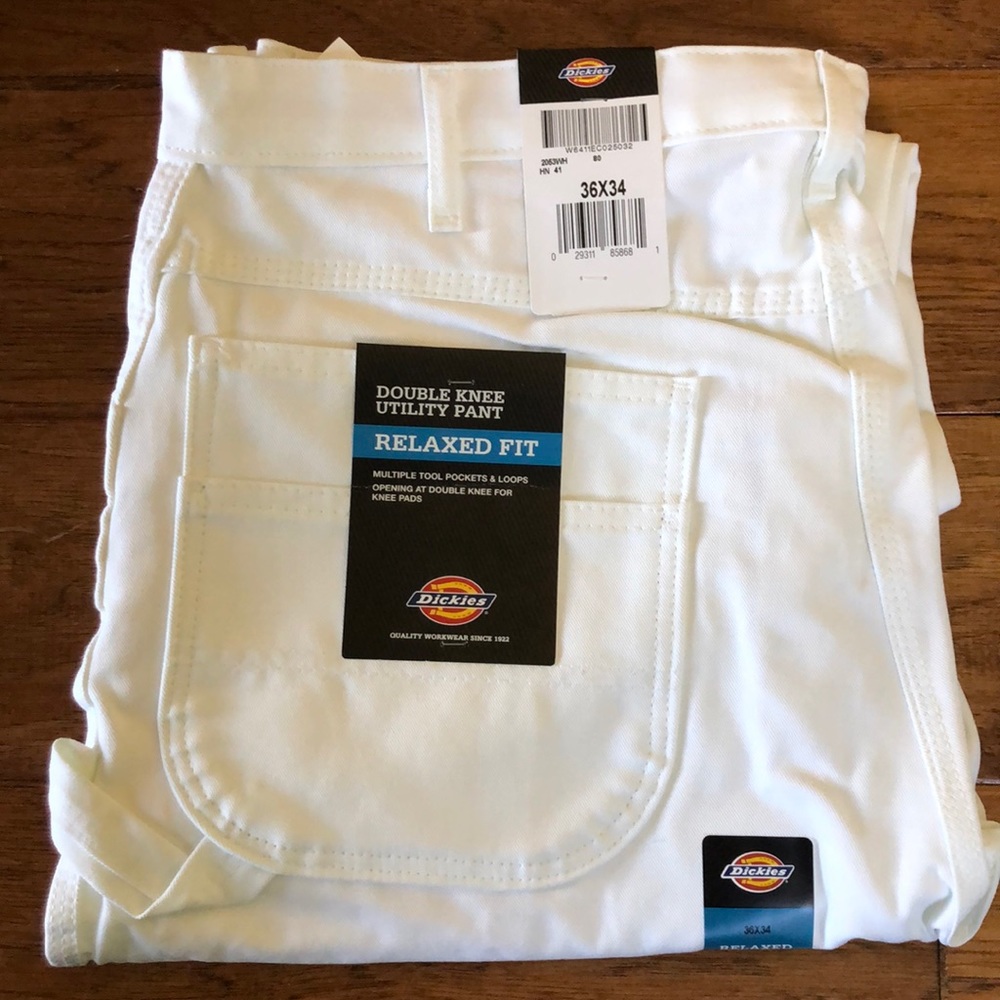 Dickies relaxed fit painter pants white 36 x 34